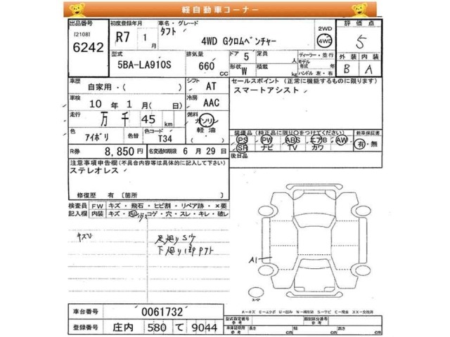 Daihatsu TAFT 2025 7187441-2