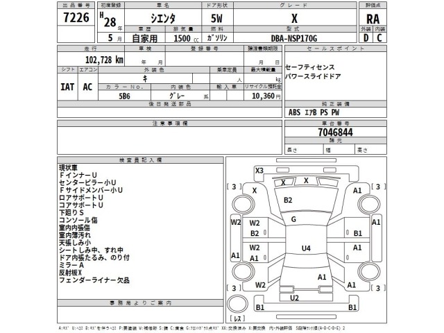 Toyota SIENTA 2016 7234961-2