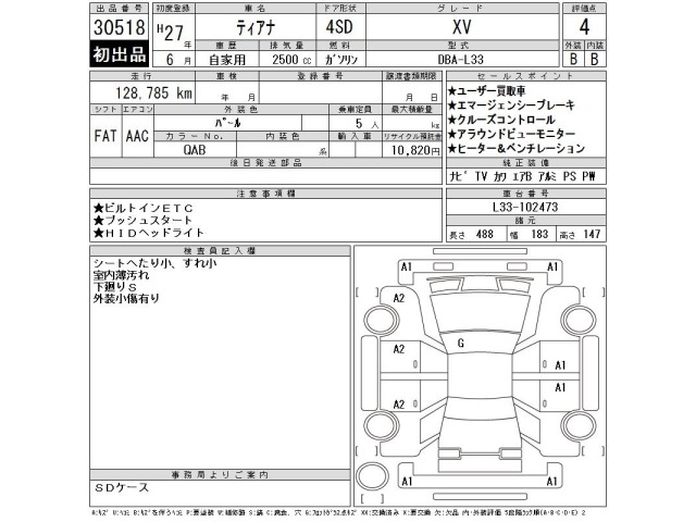 Nissan TEANA 2015 7232371-2