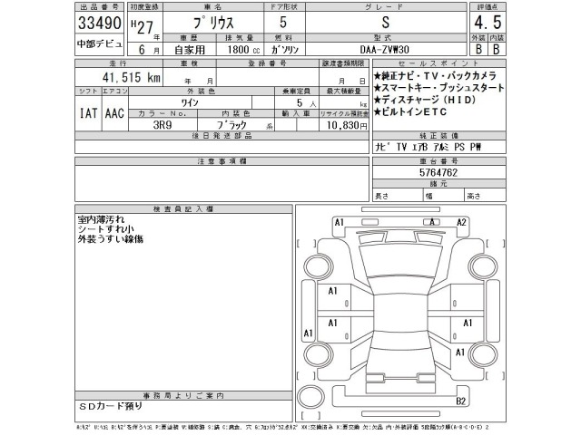 Toyota PRIUS 2015 7268261-2