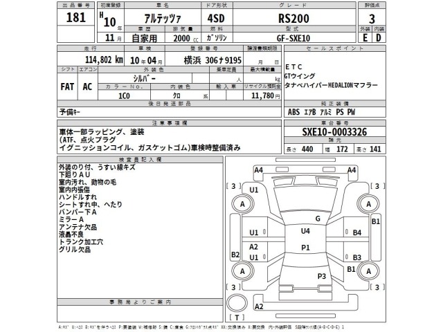 Toyota ALTEZZA 1998 7310085-2