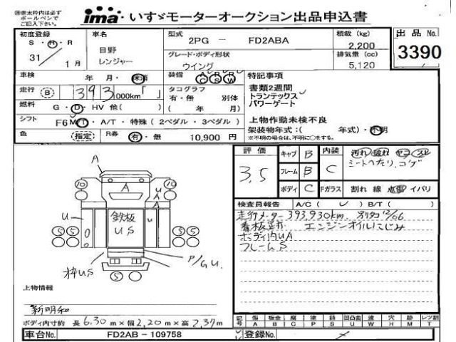 Hino RANGER 2019 7336625-2