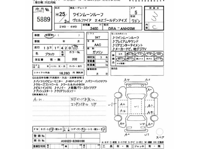 Toyota VELLFIRE 2013 7353649-2