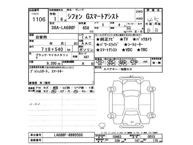 Subaru CHIFFON 2019 7367100-2