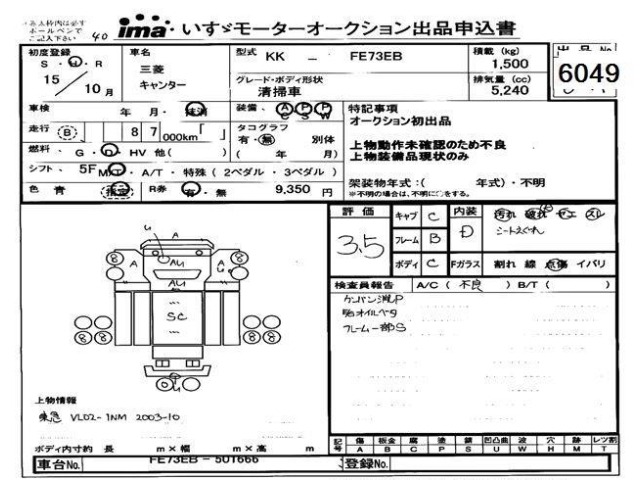 Mitsubishi CANTER 2003 7421870-0