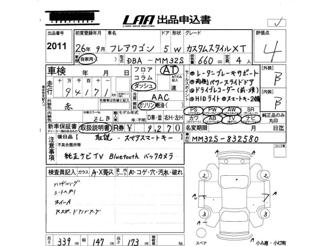 Mazda FLAIR WAGON 2014 7399628-2