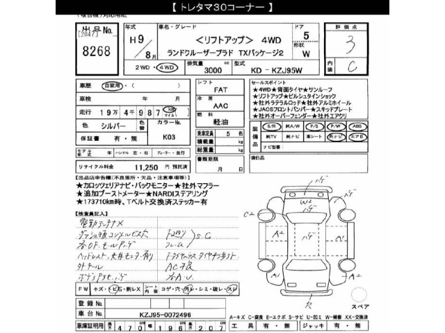 Toyota LAND CRUISER PRADO 1997 7428689-2