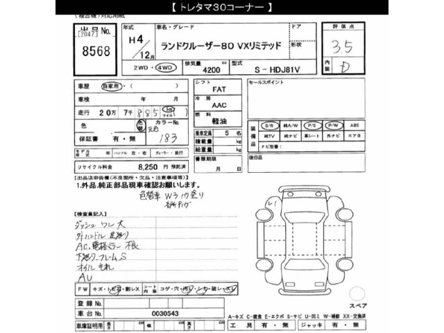 Toyota LAND CRUISER 1992 7429557-2