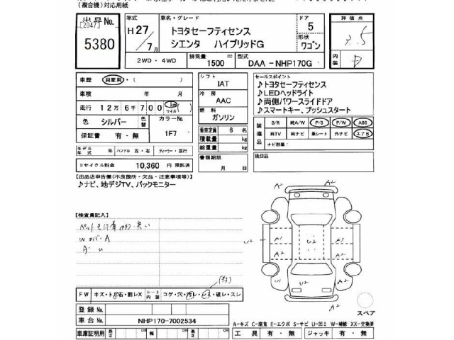 Toyota SIENTA 2015 7429651-2