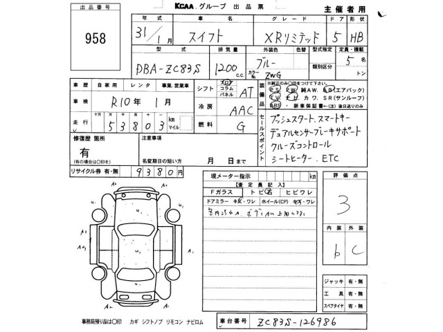 Suzuki SWIFT 2019 7466620-2