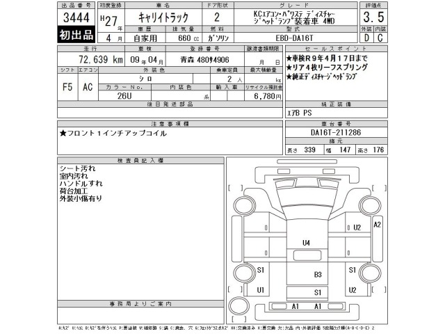 Suzuki CARRY TRUCK 2015 7492614-2
