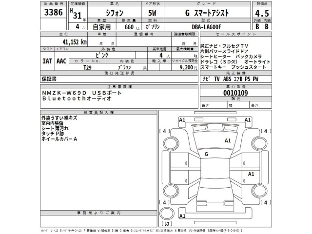 Subaru CHIFFON 2019 7492423-2