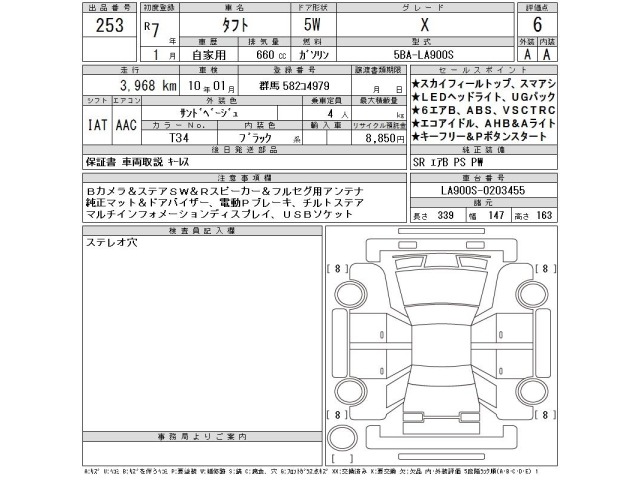 Daihatsu TAFT 2025 7489051-2