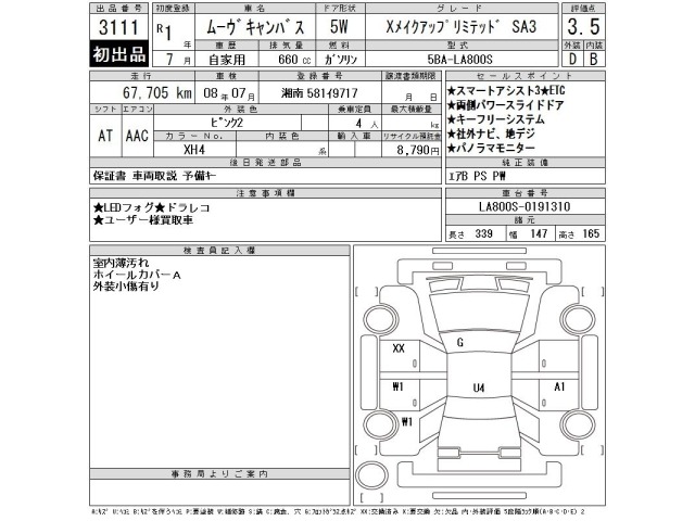 Daihatsu MOVE CANBUS 2019 7519270-2