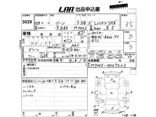 Daihatsu BOON 2017 7546474-2