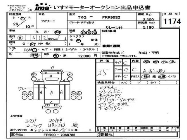 Isuzu FORWARD 2014 7548273-0
