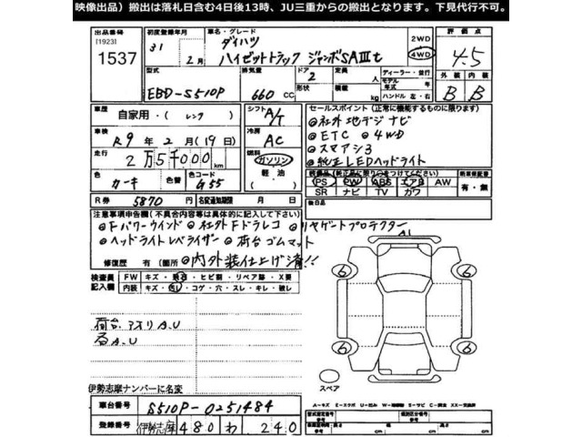 Daihatsu HIJET TRUCK 2019 7551821-2