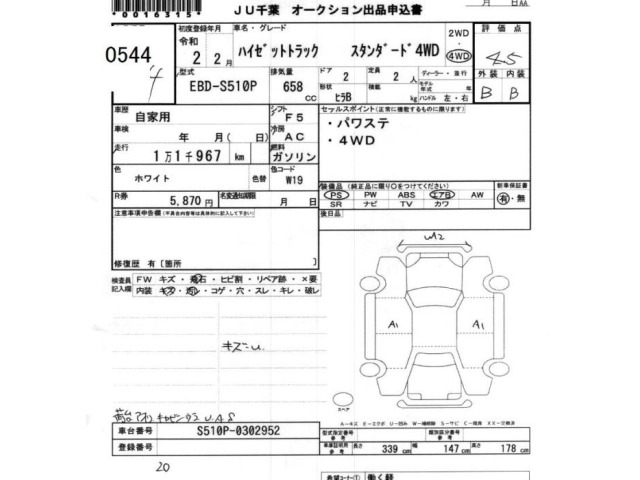 Daihatsu HIJET TRUCK 2020 7552681-2