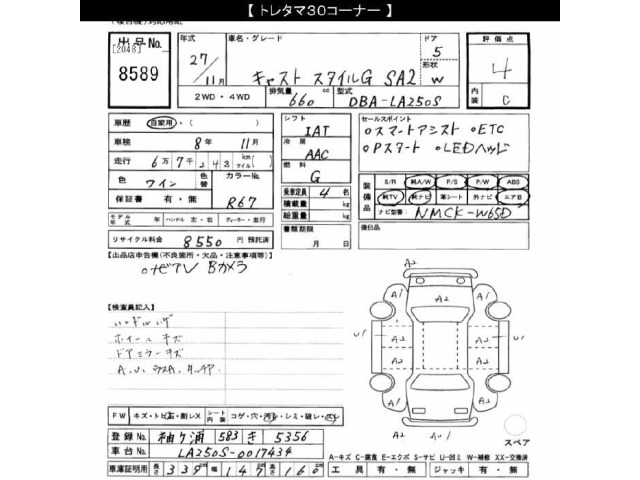 Daihatsu CAST 2015 7568490-2