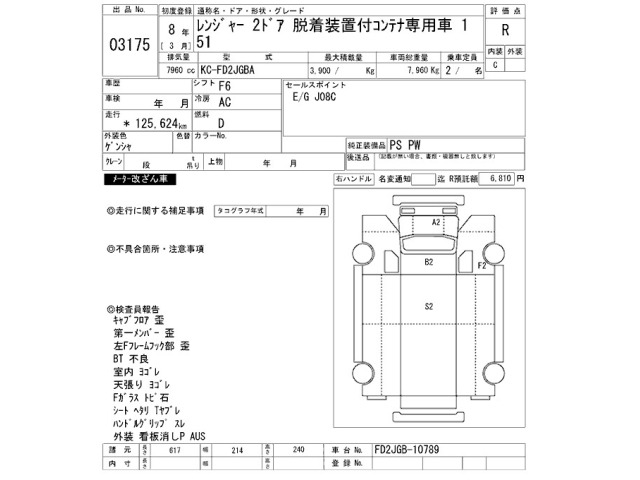 Hino RANGER 1996 7569807-2