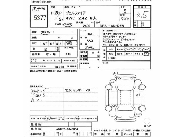 Toyota VELLFIRE 2013 7588470-2