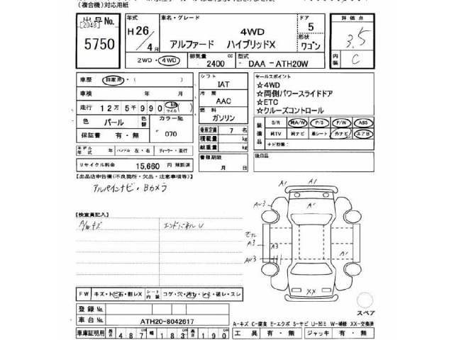 Toyota ALPHARD 2014 7642644-2