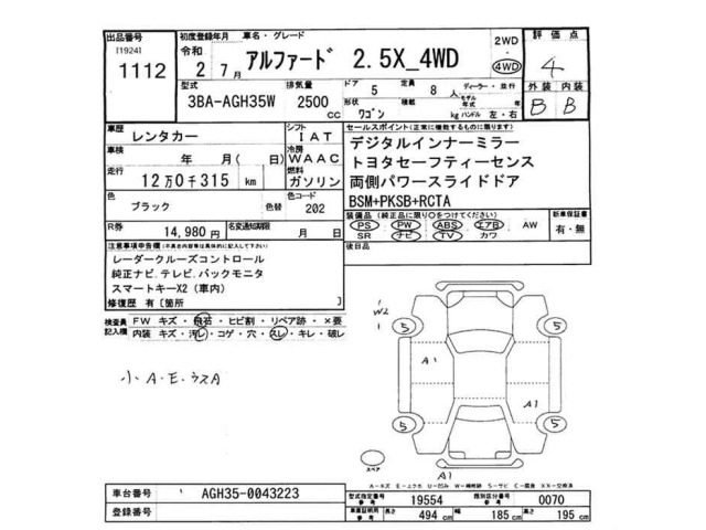 Toyota ALPHARD 2020 7643254-2