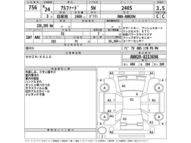 Toyota ALPHARD 2012 7643291-2