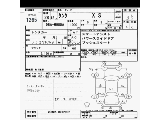 Toyota TANK 2016 7643901-2