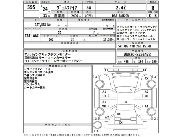 Toyota VELLFIRE 2012 7657868-2