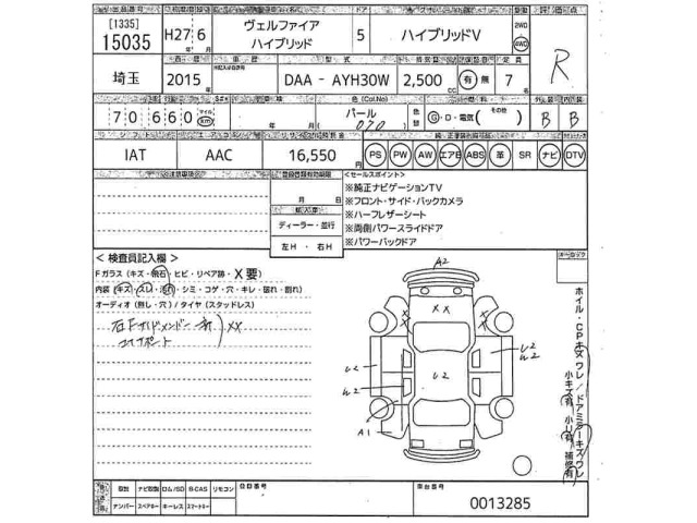 Toyota VELLFIRE 2015 7657871-2