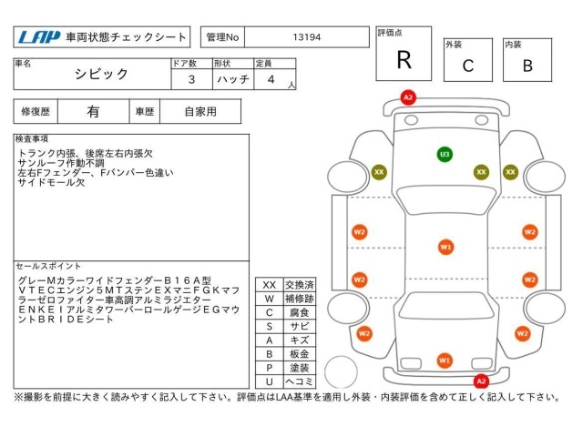 Honda CIVIC 1991 7695532-3