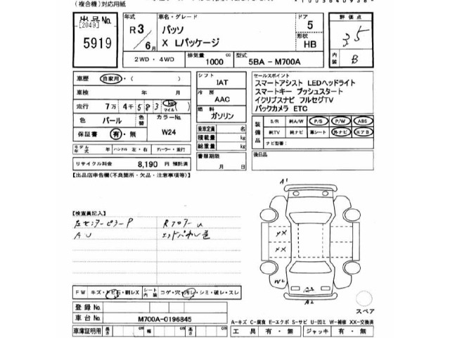 Toyota PASSO 2021 7695503-2