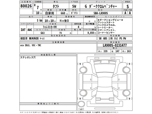 Daihatsu TAFT 2025 7714500-2