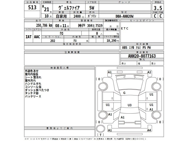 Toyota VELLFIRE 2009 7769861-2