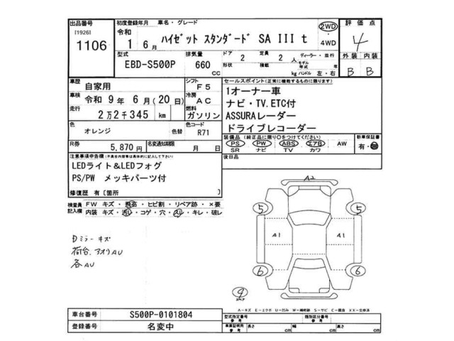 Daihatsu HIJET TRUCK 2019 7920891-2