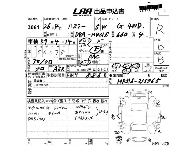Suzuki HUSTLER 2014 7934628-2
