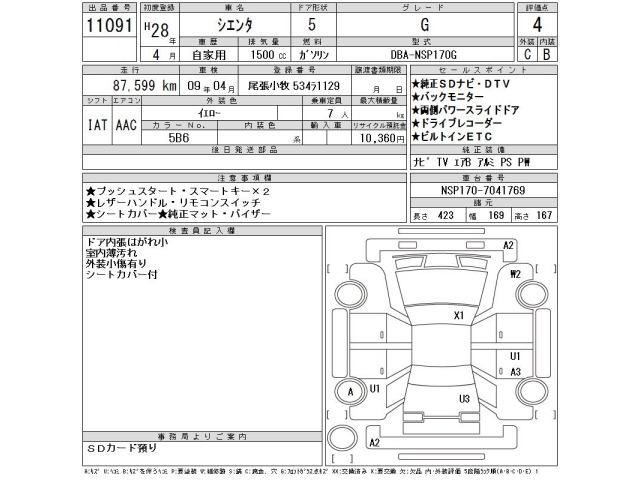 Toyota SIENTA 2016 7945131-2