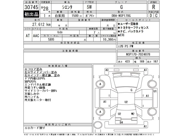 Toyota SIENTA 2016 7945133-2