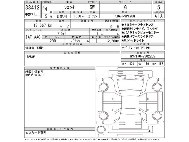 Toyota SIENTA 2022 7945135-2