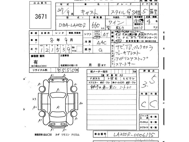 Daihatsu CAST 2015 7952364-2