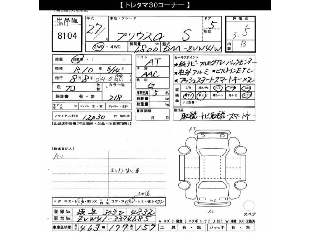 Toyota PRIUS 2015 7988511-2