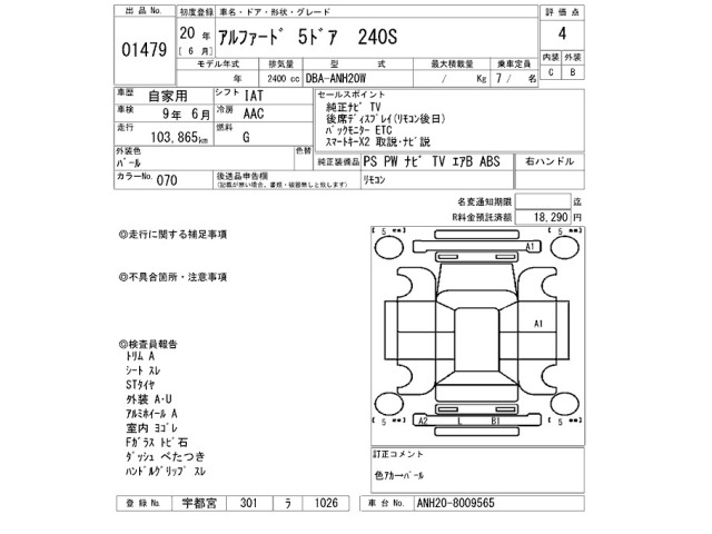 Toyota ALPHARD 2008 8014899-2