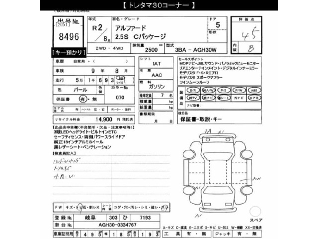 Toyota ALPHARD 2020 8015572-2