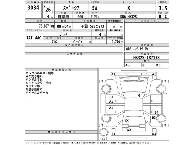 Suzuki SPACIA 2014 7999381-2