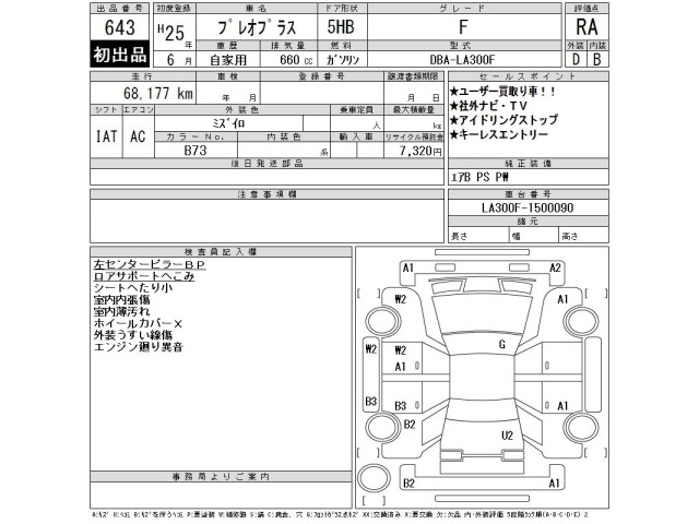 Subaru PLEO PLUS 2013 8032875-2