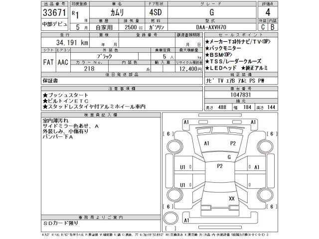 Toyota CAMRY 2019 8050098-2
