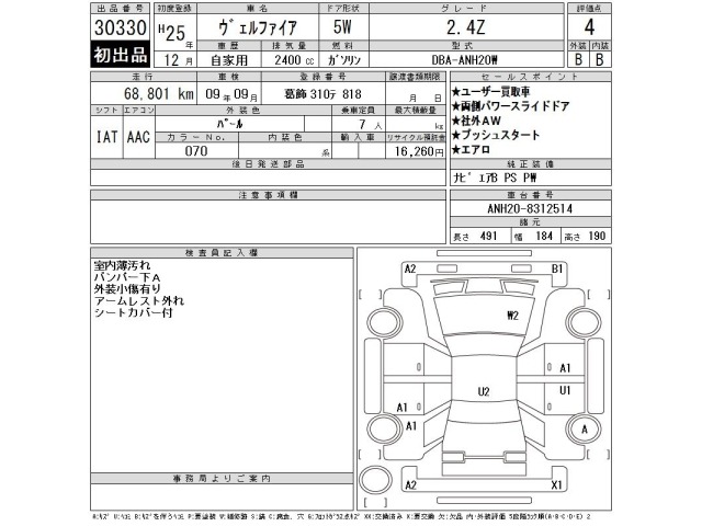 Toyota VELLFIRE 2013 8047155-2