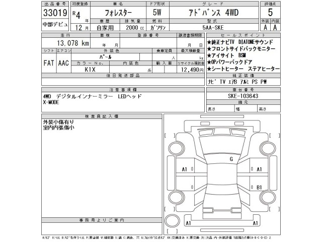 Subaru FORESTER 2022 8051378-2