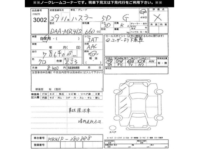 Suzuki HUSTLER 2017 8052405-2
